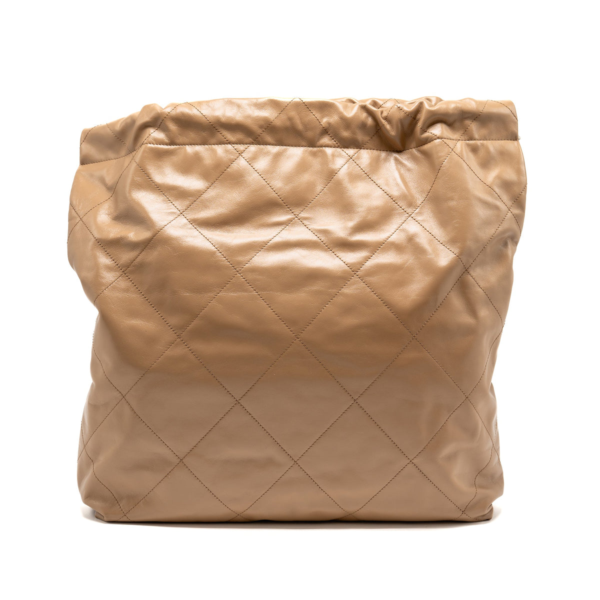 chanel-large-22-bag-shiny-calfskin-dark-beige-shw-microchip-copy