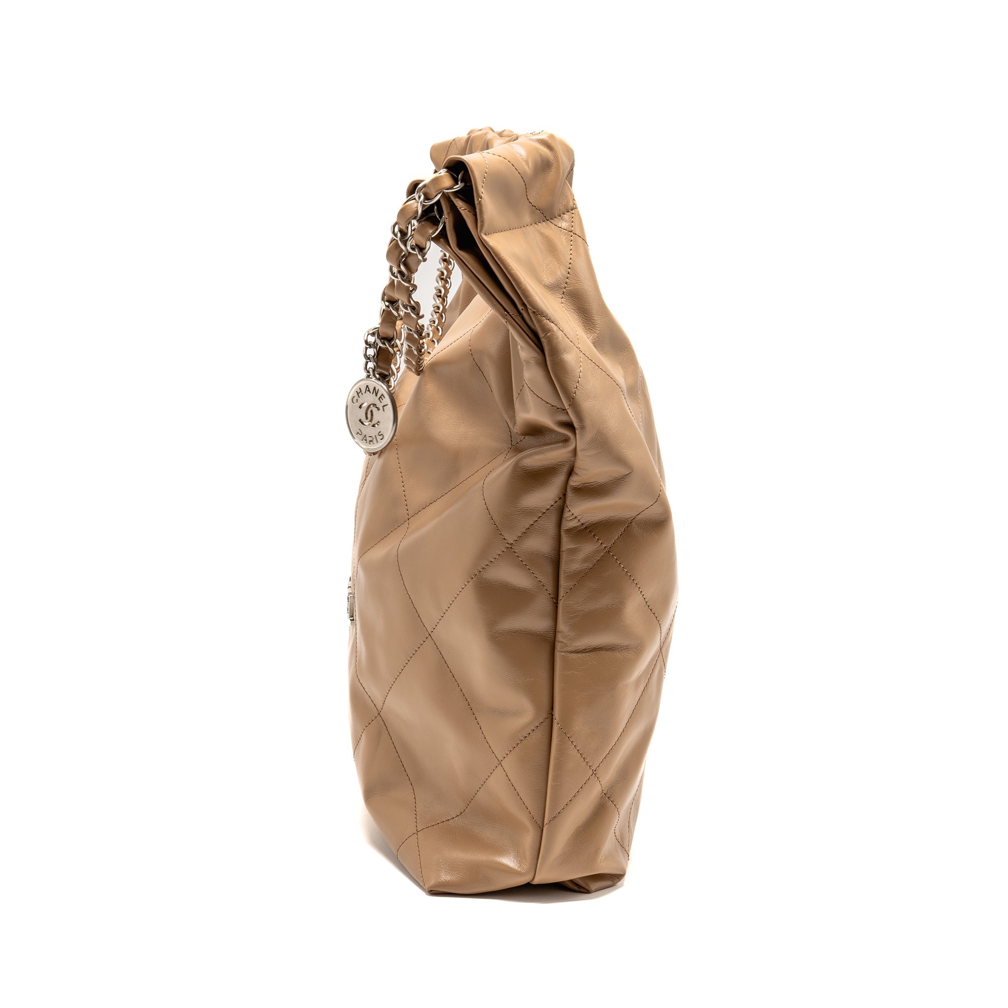 chanel-large-22-bag-shiny-calfskin-dark-beige-shw-microchip-copy