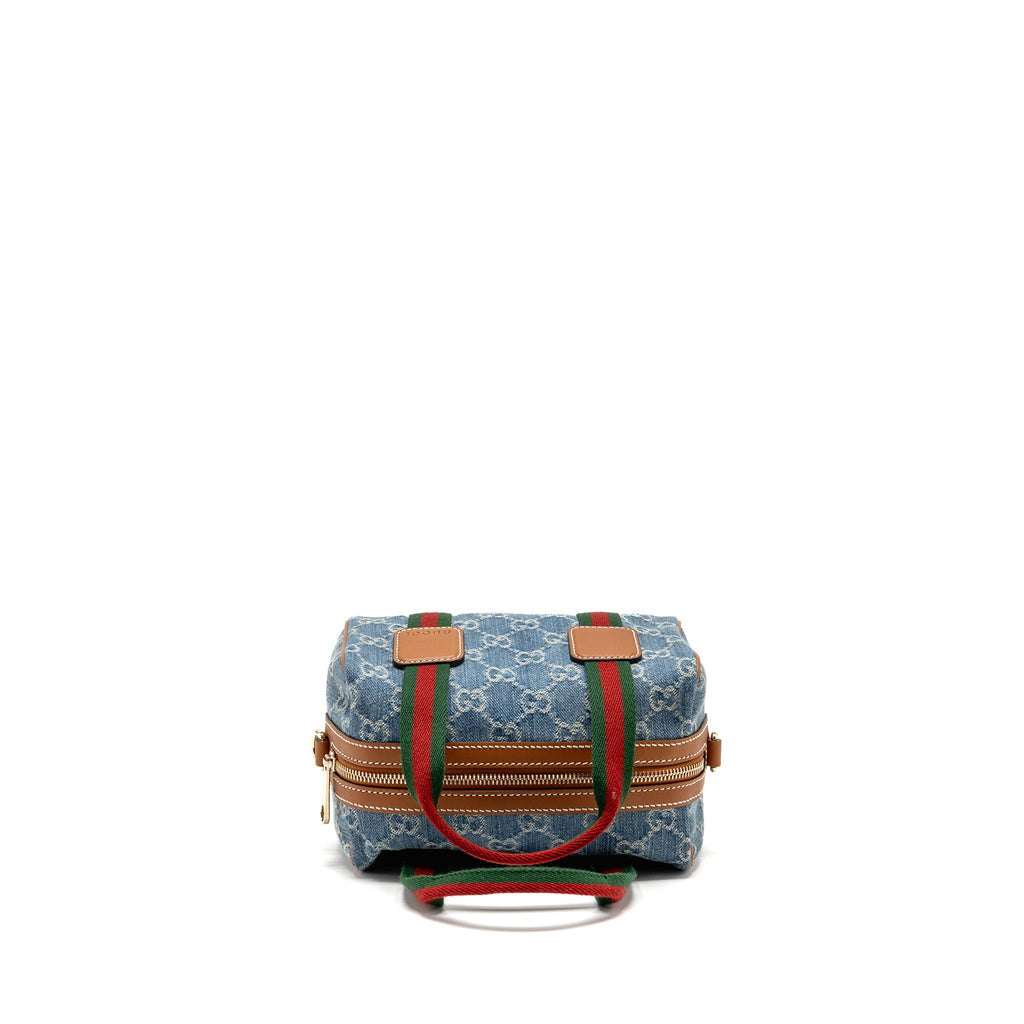 gucci-mini-gg-handbag-gg-denim-leather-light-blue-white-brown-ghw