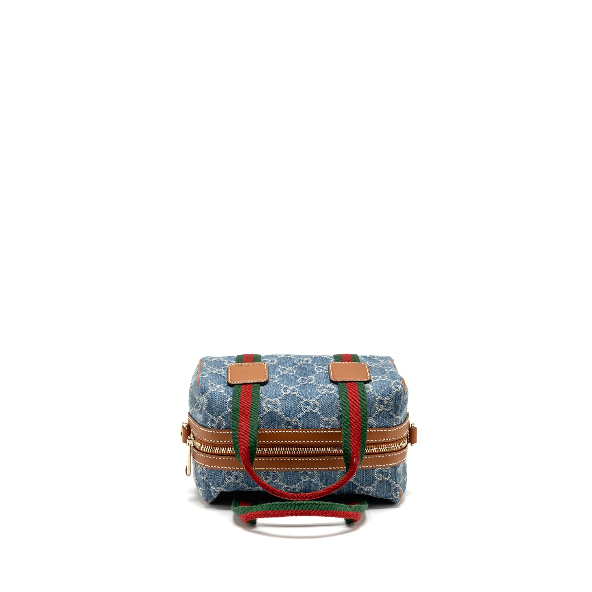 gucci-mini-gg-handbag-gg-denim-leather-light-blue-white-brown-ghw