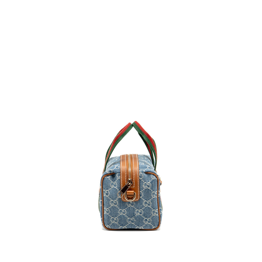 gucci-mini-gg-handbag-gg-denim-leather-light-blue-white-brown-ghw