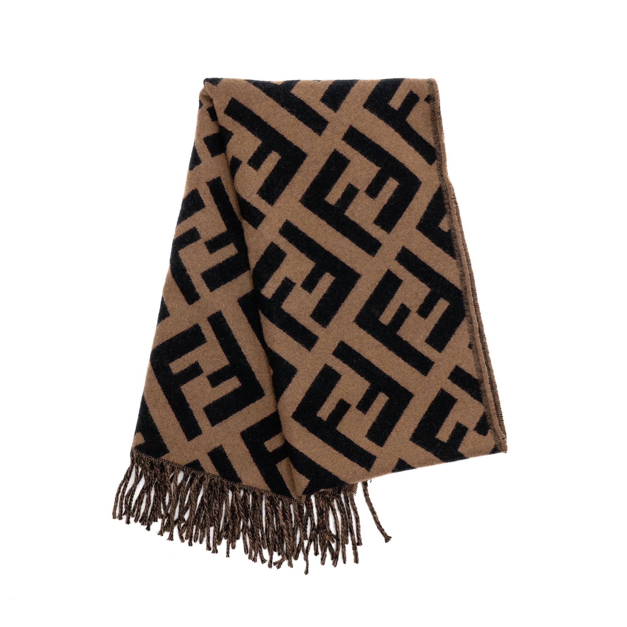 fendi-ff-scarf-cashmere-brown-black-1
