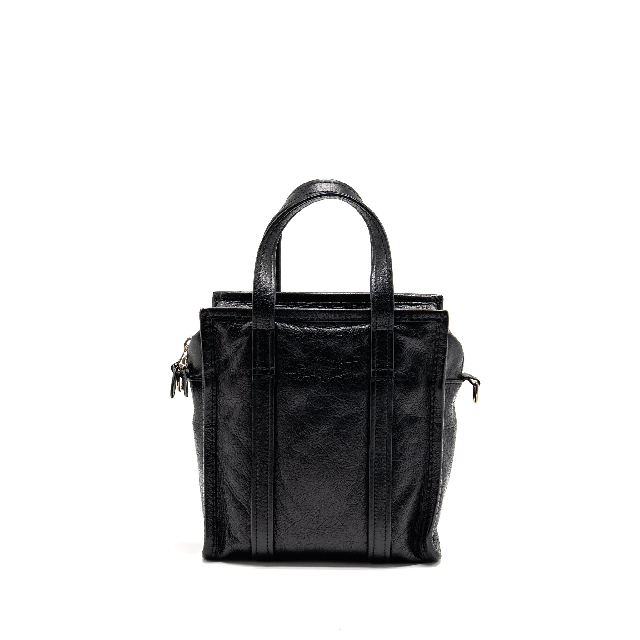 balenciaga-bazar-mini-shopper-tote-bag-crackled-calfskin-black-shw