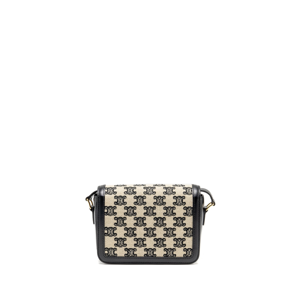 celine-teen-triomphe-bag-triomphe-canvas-calfskin-black-white-ghw-copy