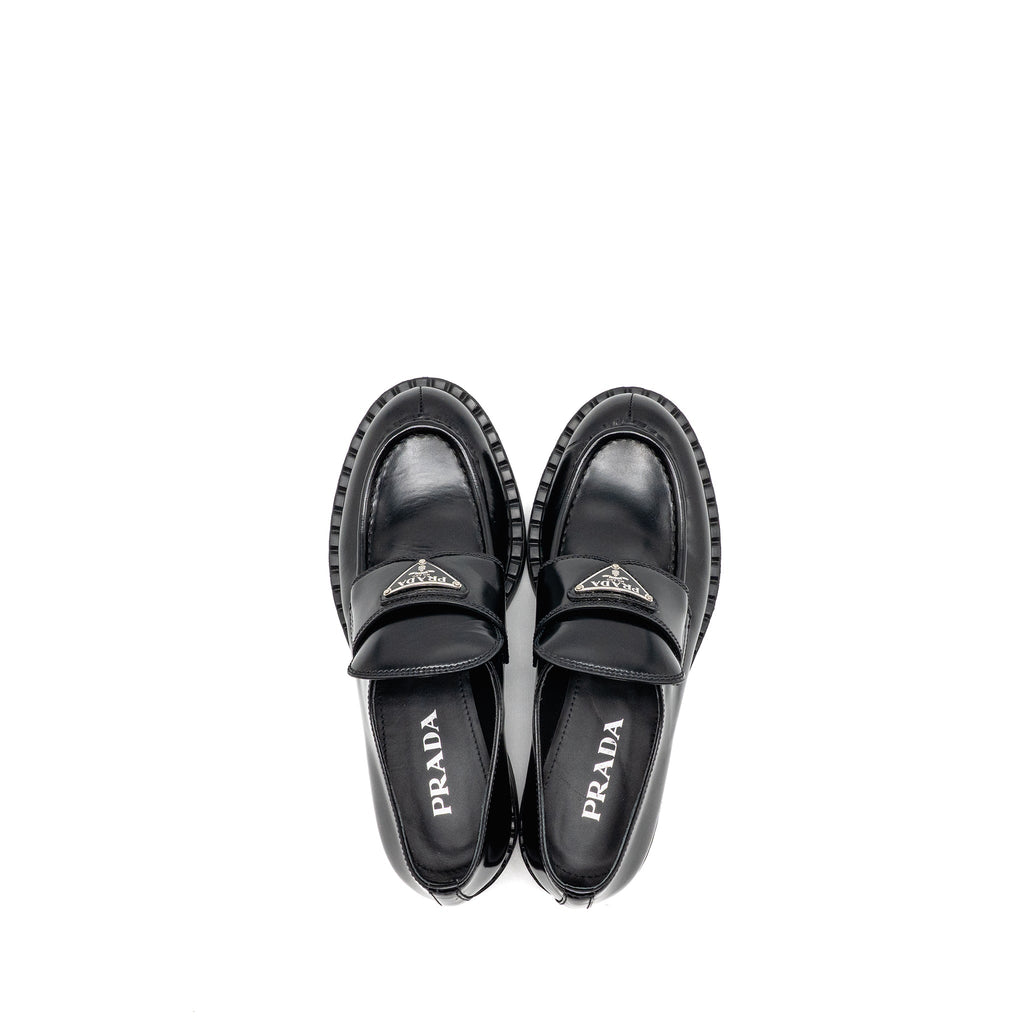 prada-size-38-loafers-patent-black-shw