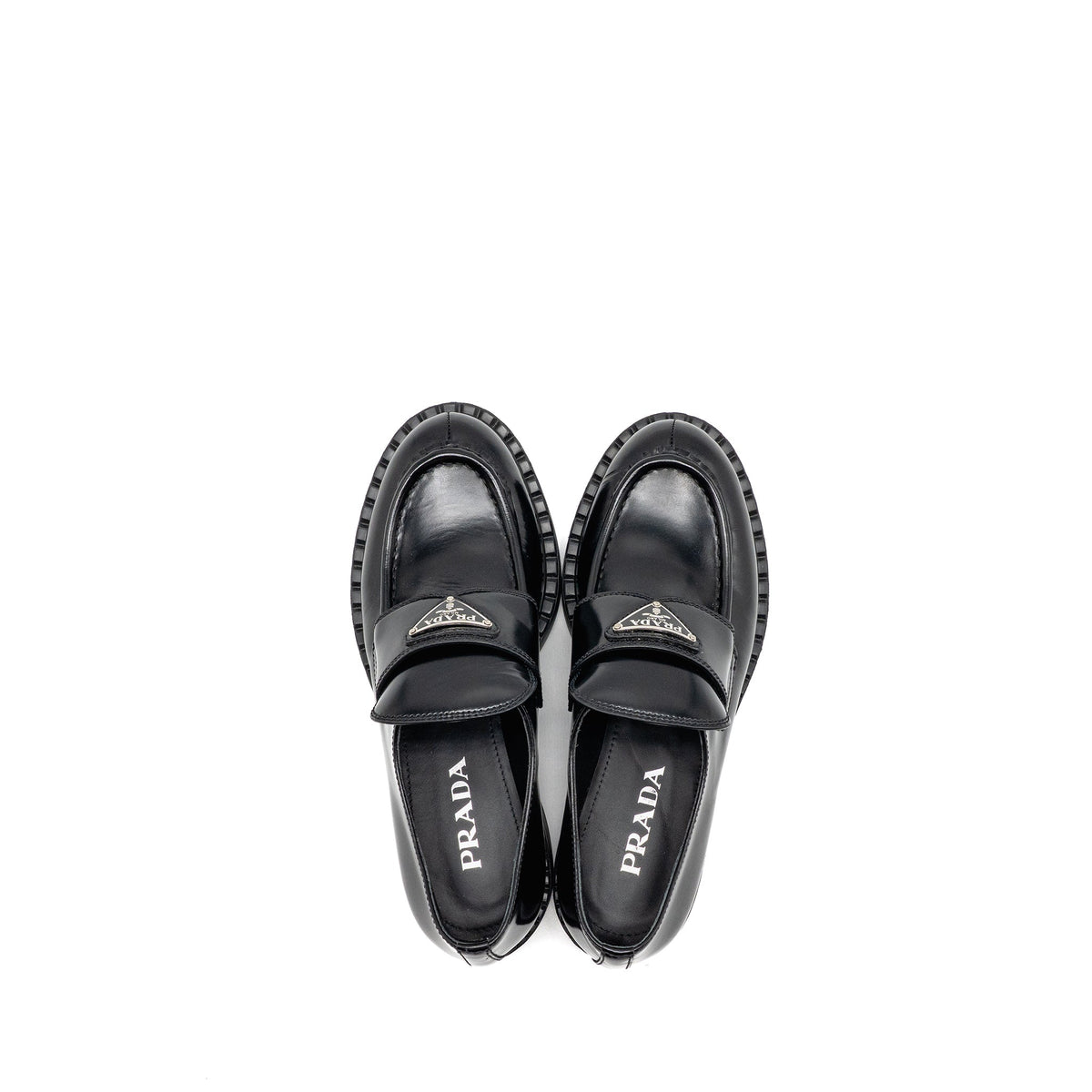 prada-size-38-loafers-patent-black-shw