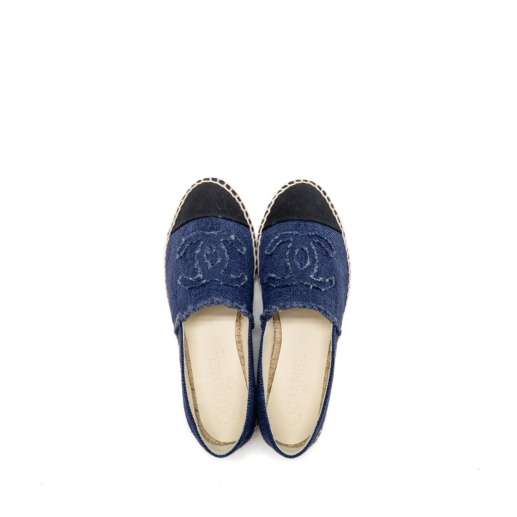 chanel-size-36-espadrilles-linen-blue-black-copy