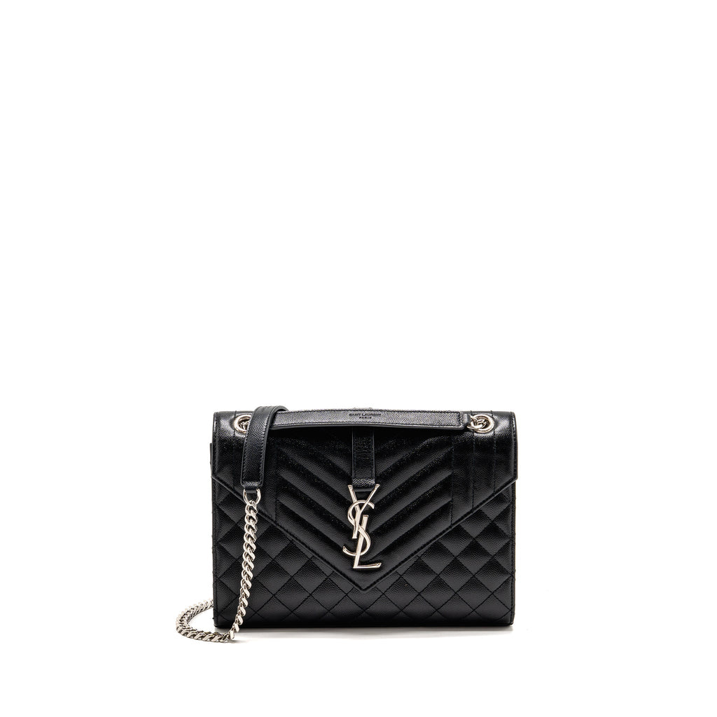saint-laurent-ysl-medium-envelop-bag-grained-calfskin-black-shw-1