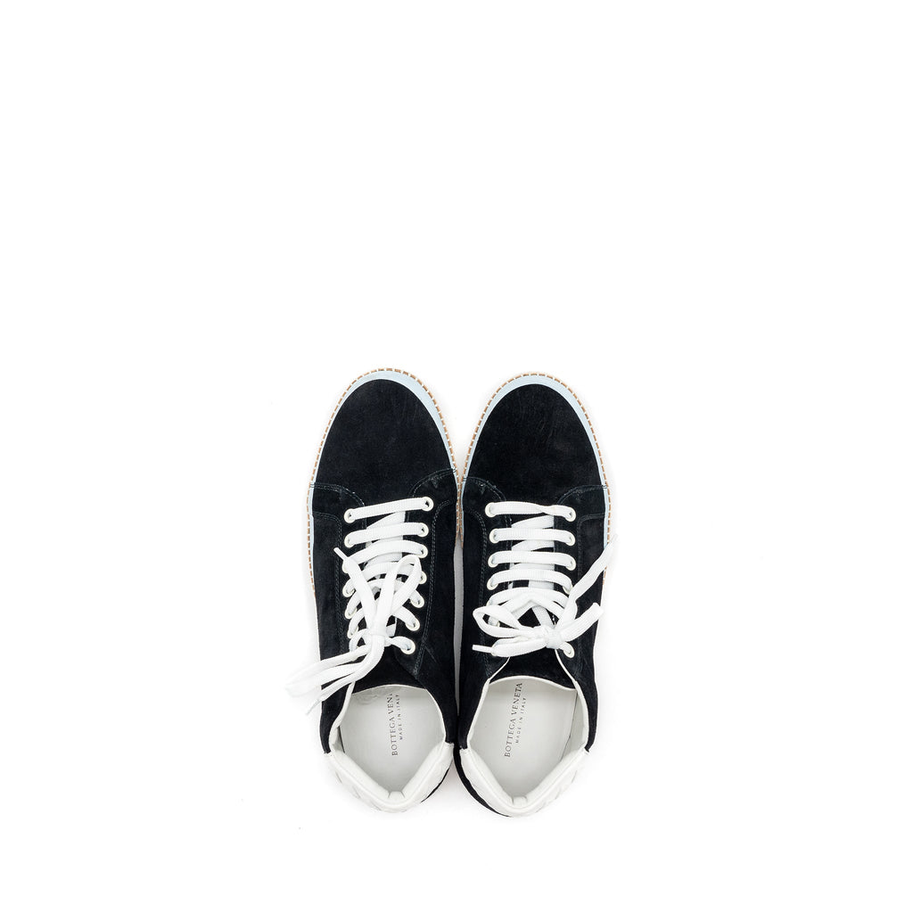 bottega-veneta-size-42-5-sneaker-suede-black-white-light-blue
