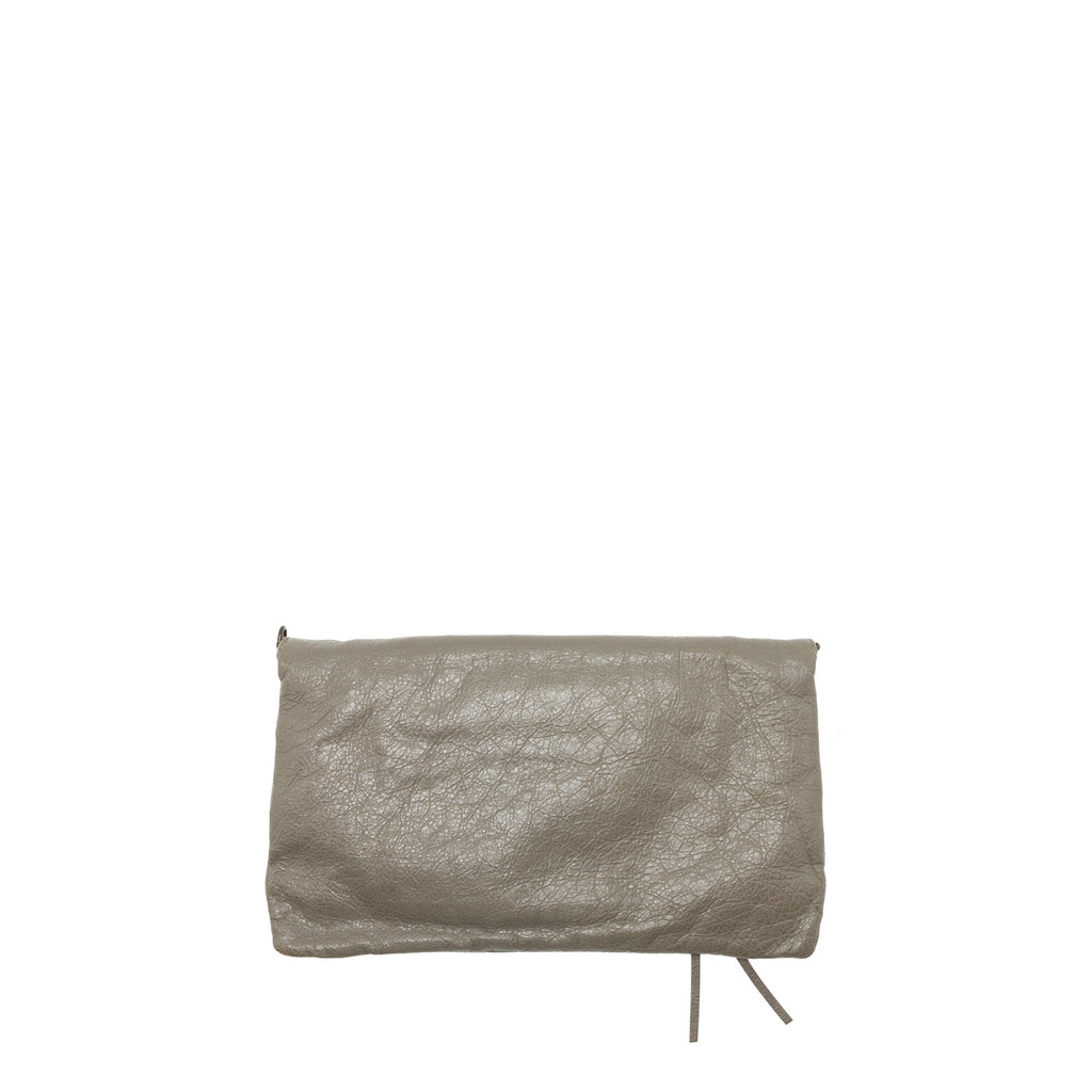 balenciaga-city-fold-clutch-shoulder-bag-grey-ruthenium-hardware