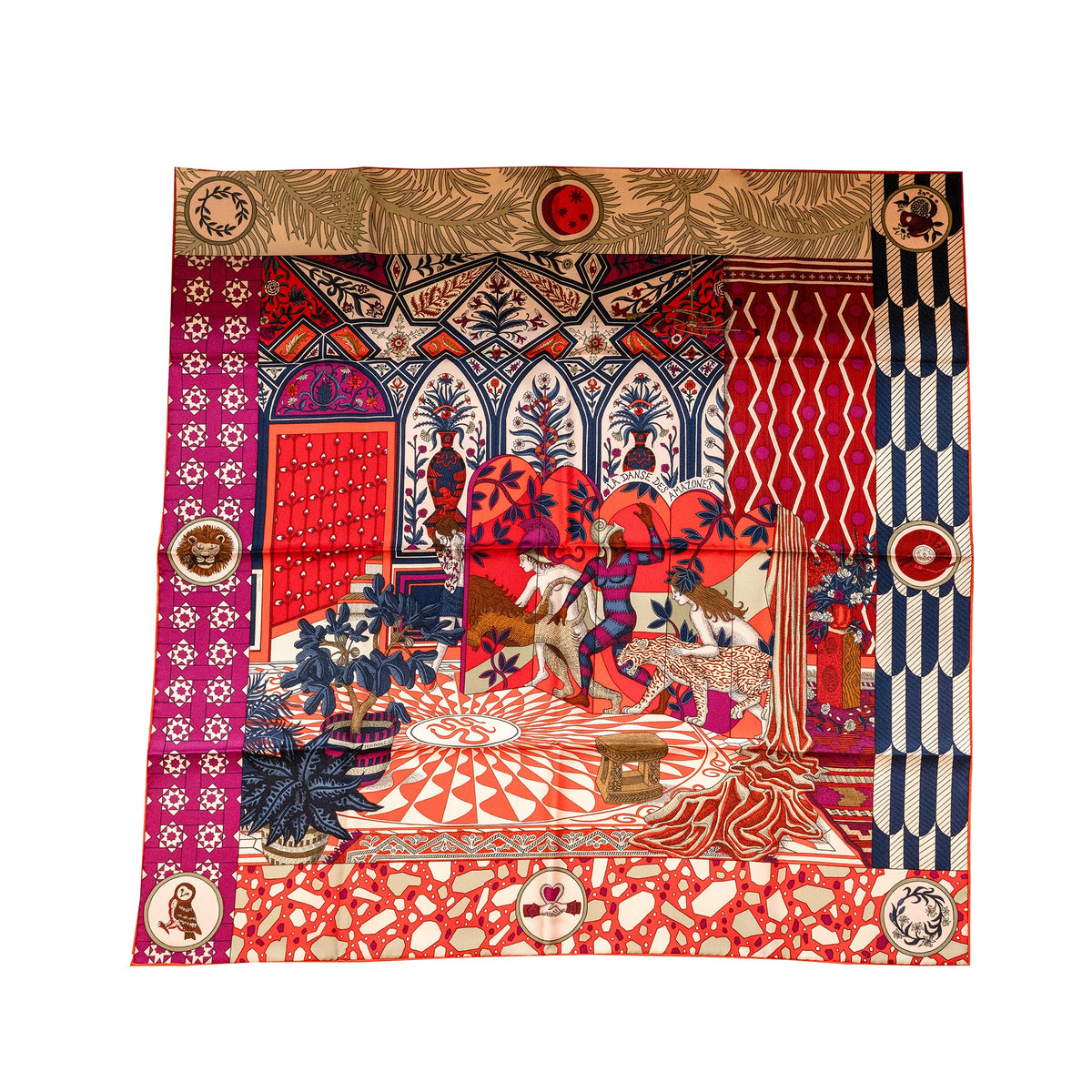 hermes-90-90cm-silk-scarf-la-danse-des-amazones-po-rouge-fuchsia-mari-copy