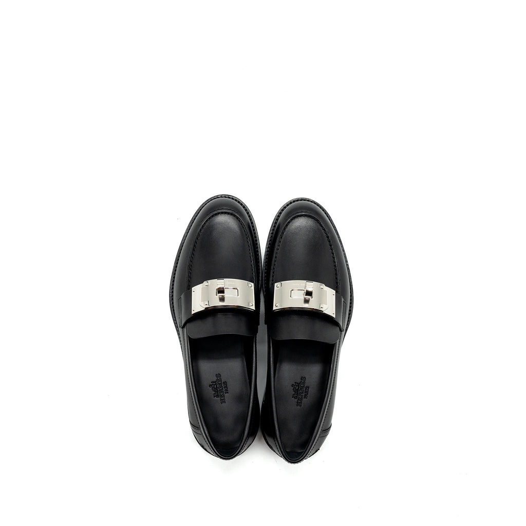 hermes-size-37-hot-moccasins-calfskin-black-shw