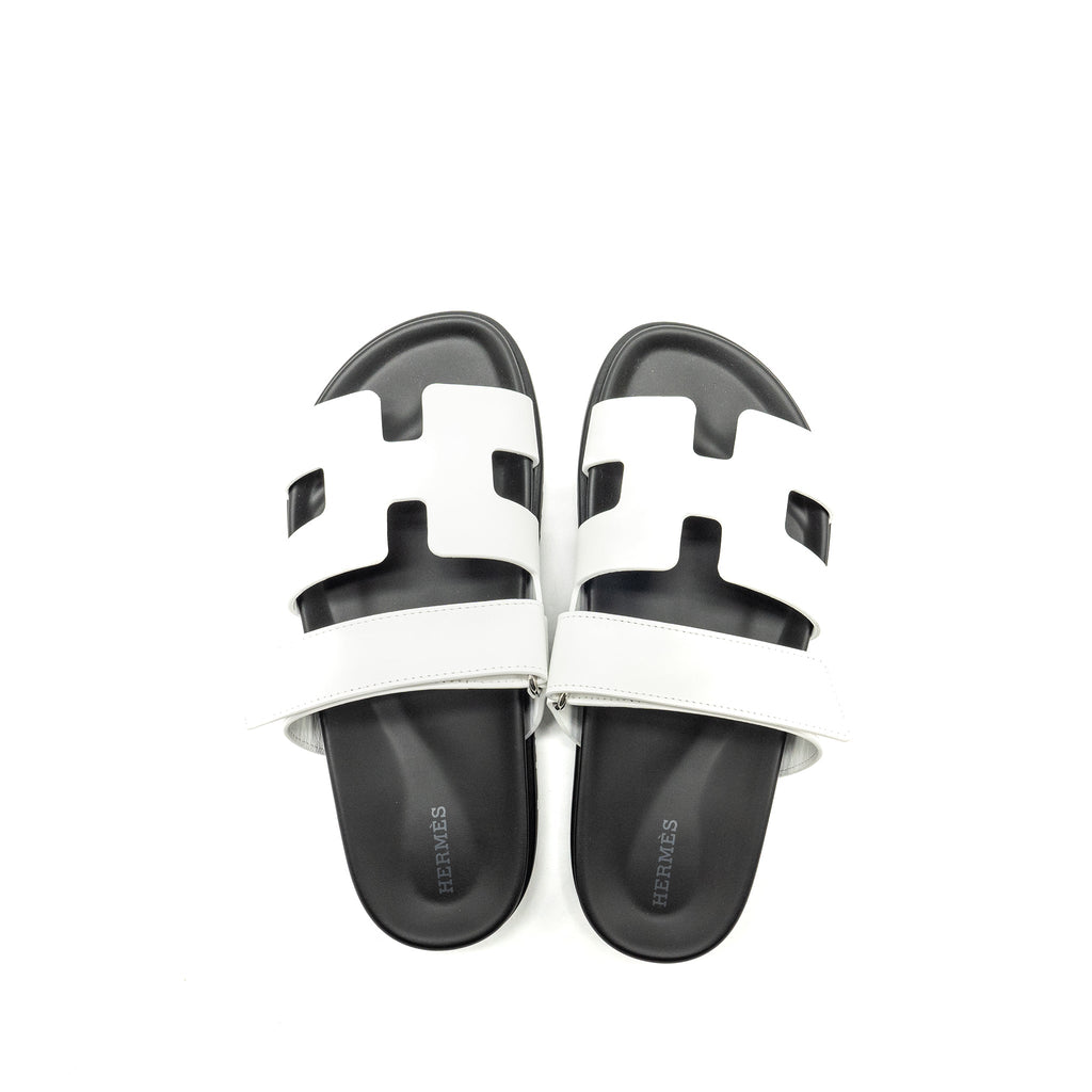hermes-size-39-chypre-sandal-calfski-white-black