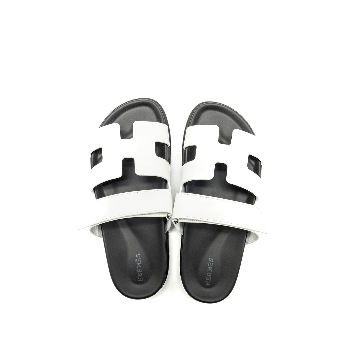 hermes-size-39-chypre-sandal-calfski-white-black