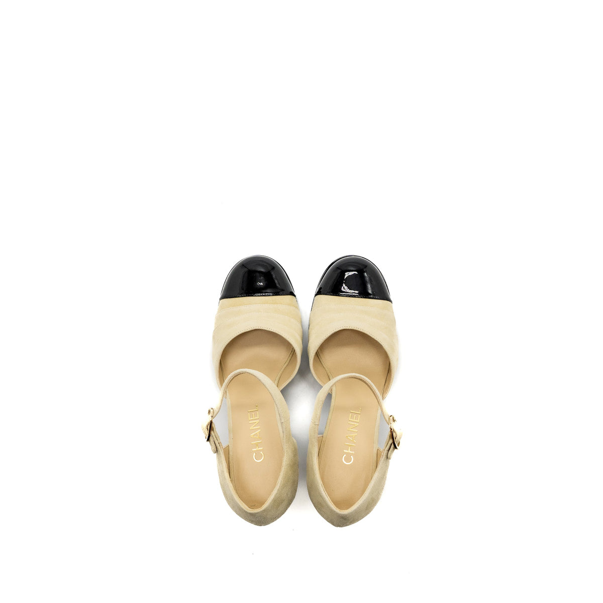 chanel-size-38-open-high-platform-shoe-suede-paten-calfskin-ivroy-black-ghw-copy