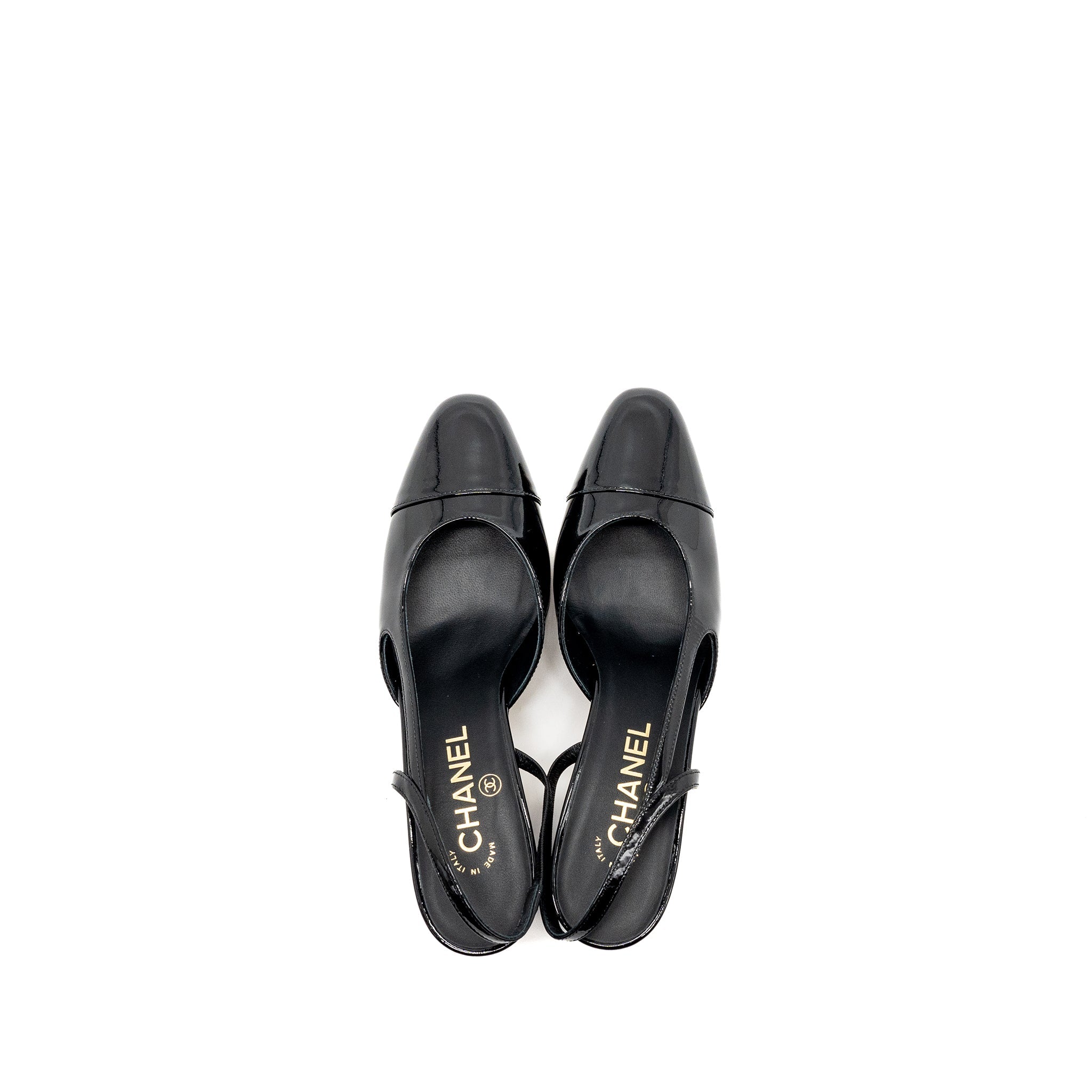 chanel-22k-size-37-5-slingbacks-patent-calfskin-black-lghw-copy