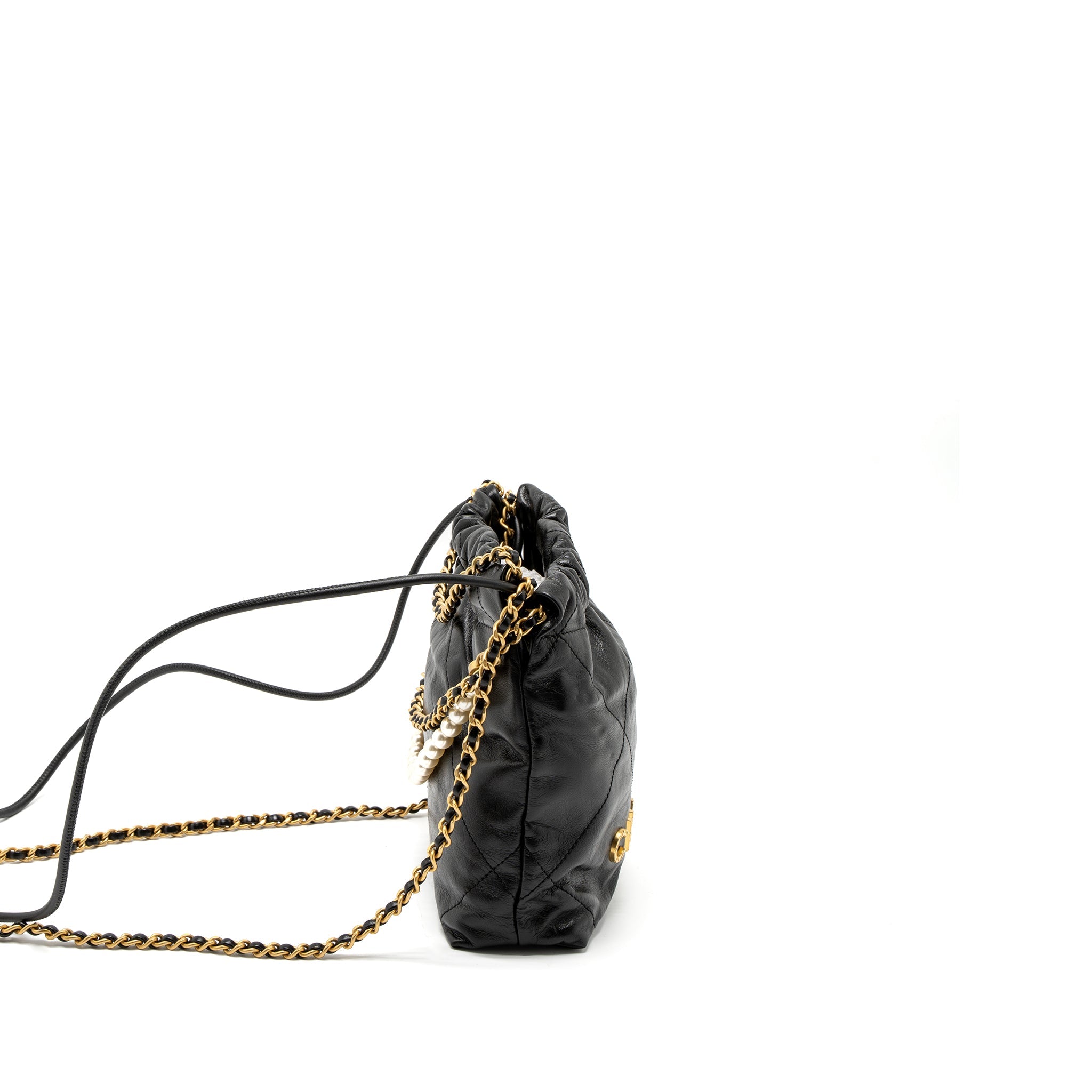 copy-of-chanel-23s-mini-22-bag-with-pearl-shiny-calfskin-black-brushed-ghw-microchip
