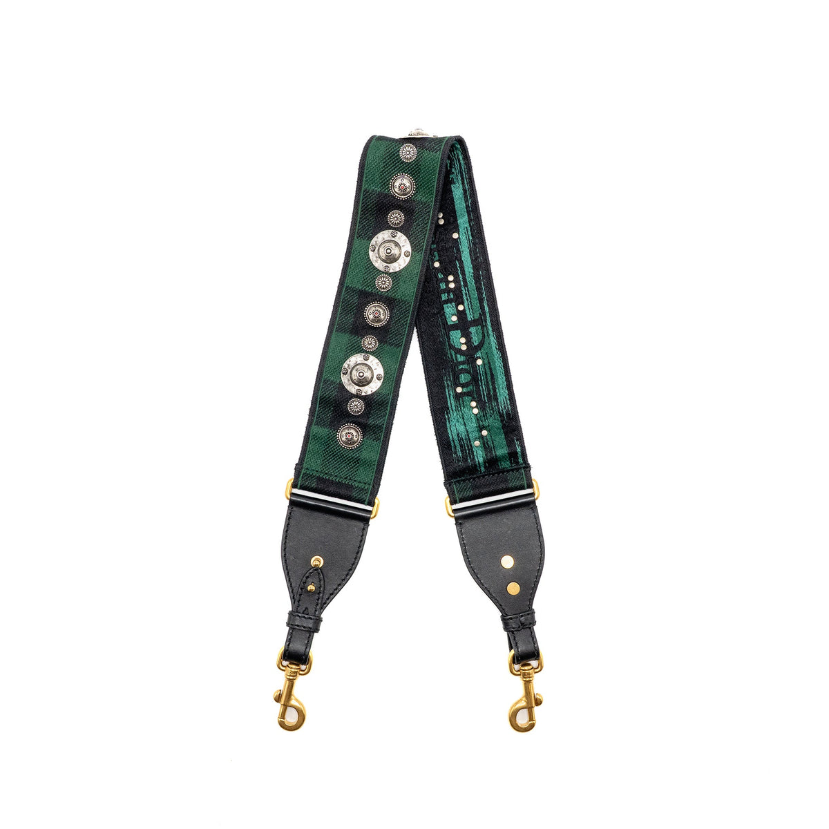dior-miscellaneous-studded-shoulder-strap-canvas-leather-green-black-with-multicolour-hardware-copy