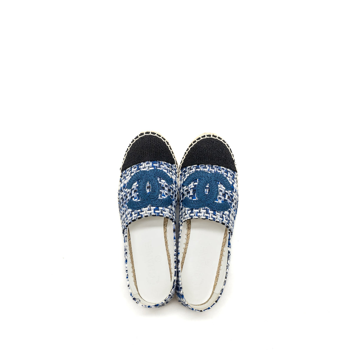 chanel-size-37-espadrilles-tweed-cotton-blue-multicolour