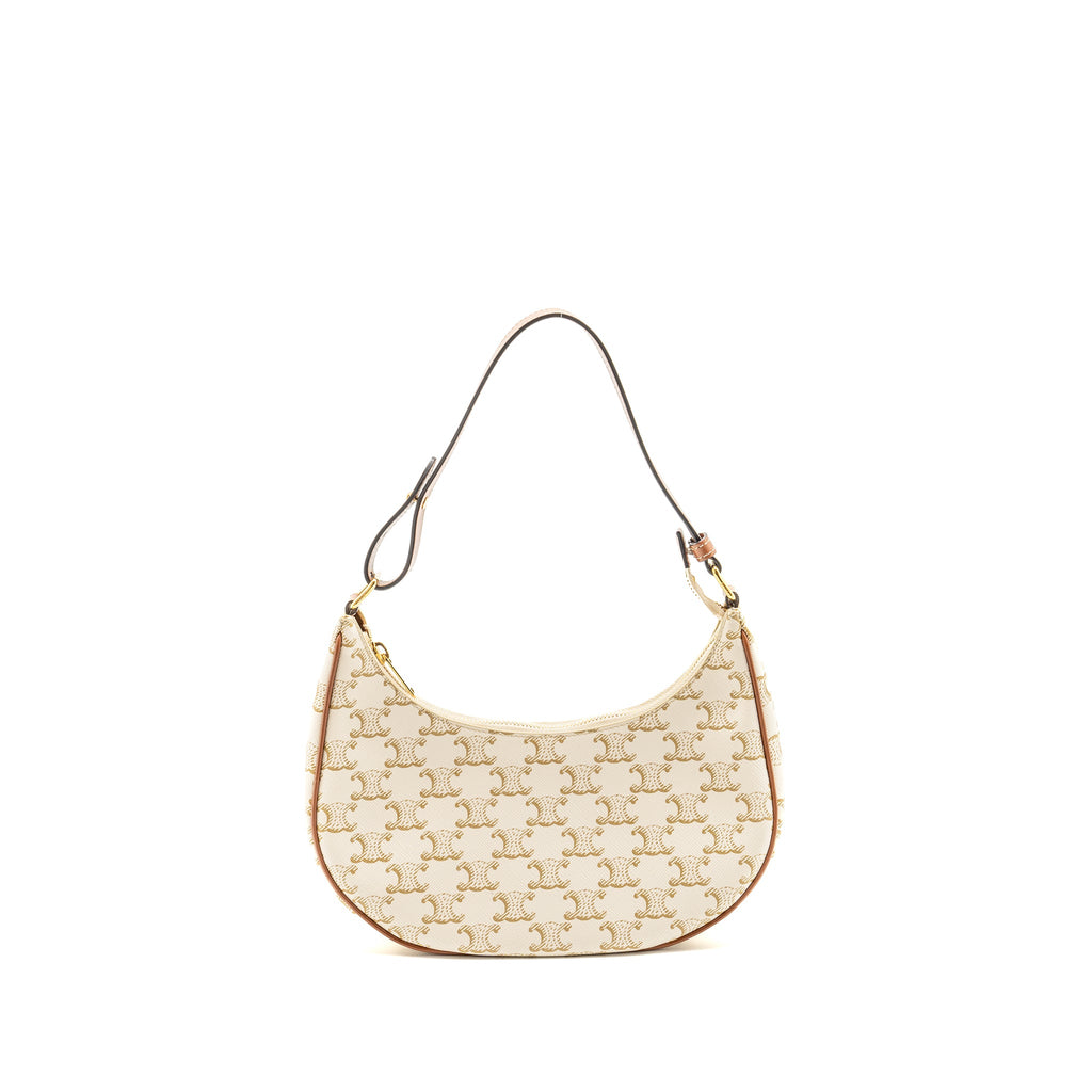celine-ava-bag-triomphe-canvas-calfskin-white-brown-ghw-copy