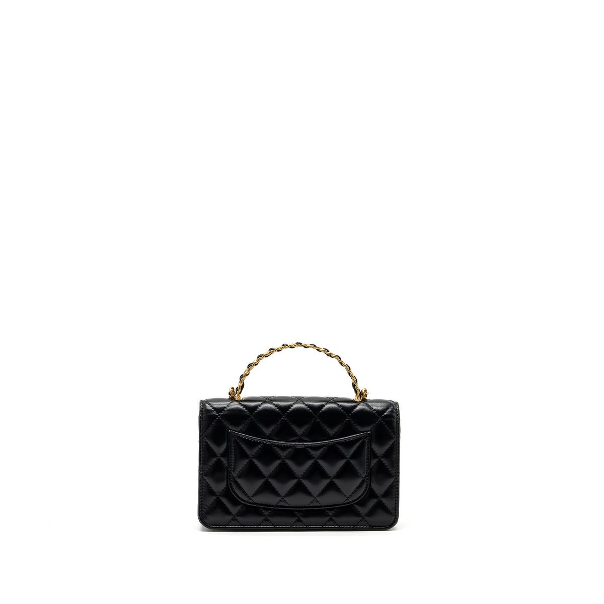 chanel-letter-logo-top-handle-flap-wallet-with-chain-shiny-calfskin-black-ghw-microchip