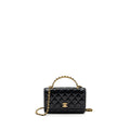 chanel-letter-logo-top-handle-flap-wallet-with-chain-shiny-calfskin-black-ghw-microchip