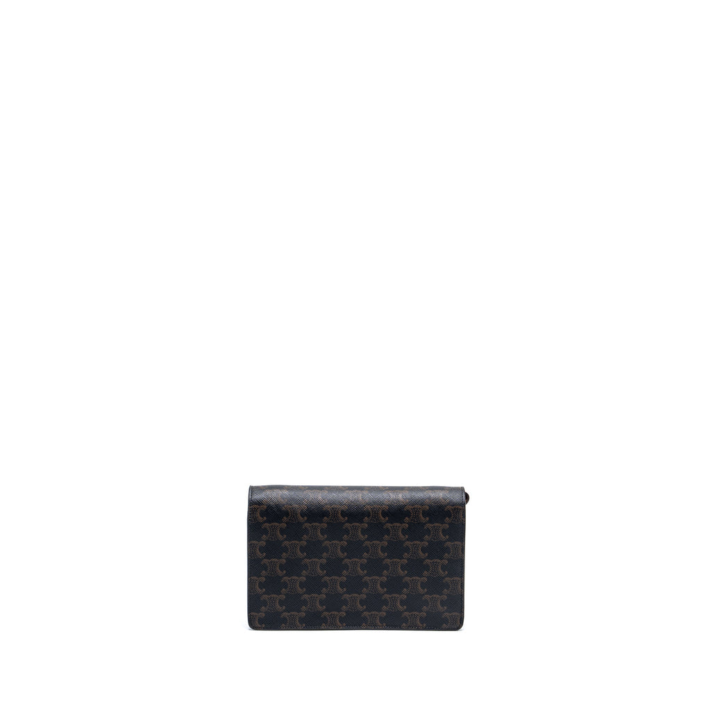 celine-wallet-on-strap-triomphe-canvas-smooth-lambskin-tan-ghw-3