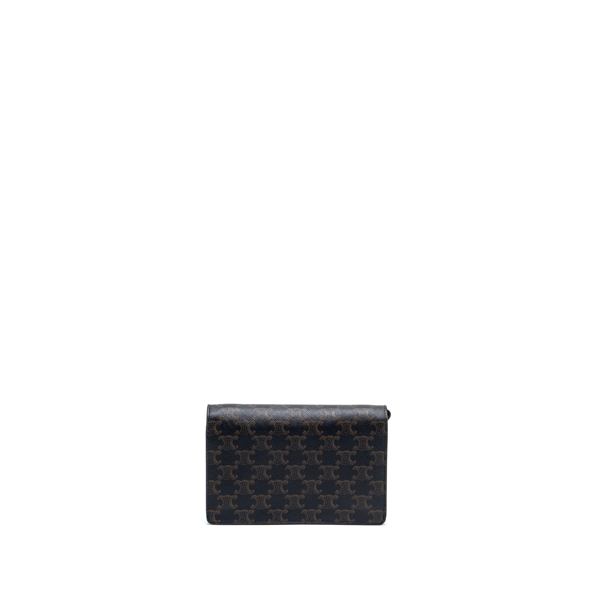 celine-wallet-on-strap-triomphe-canvas-smooth-lambskin-tan-ghw-3