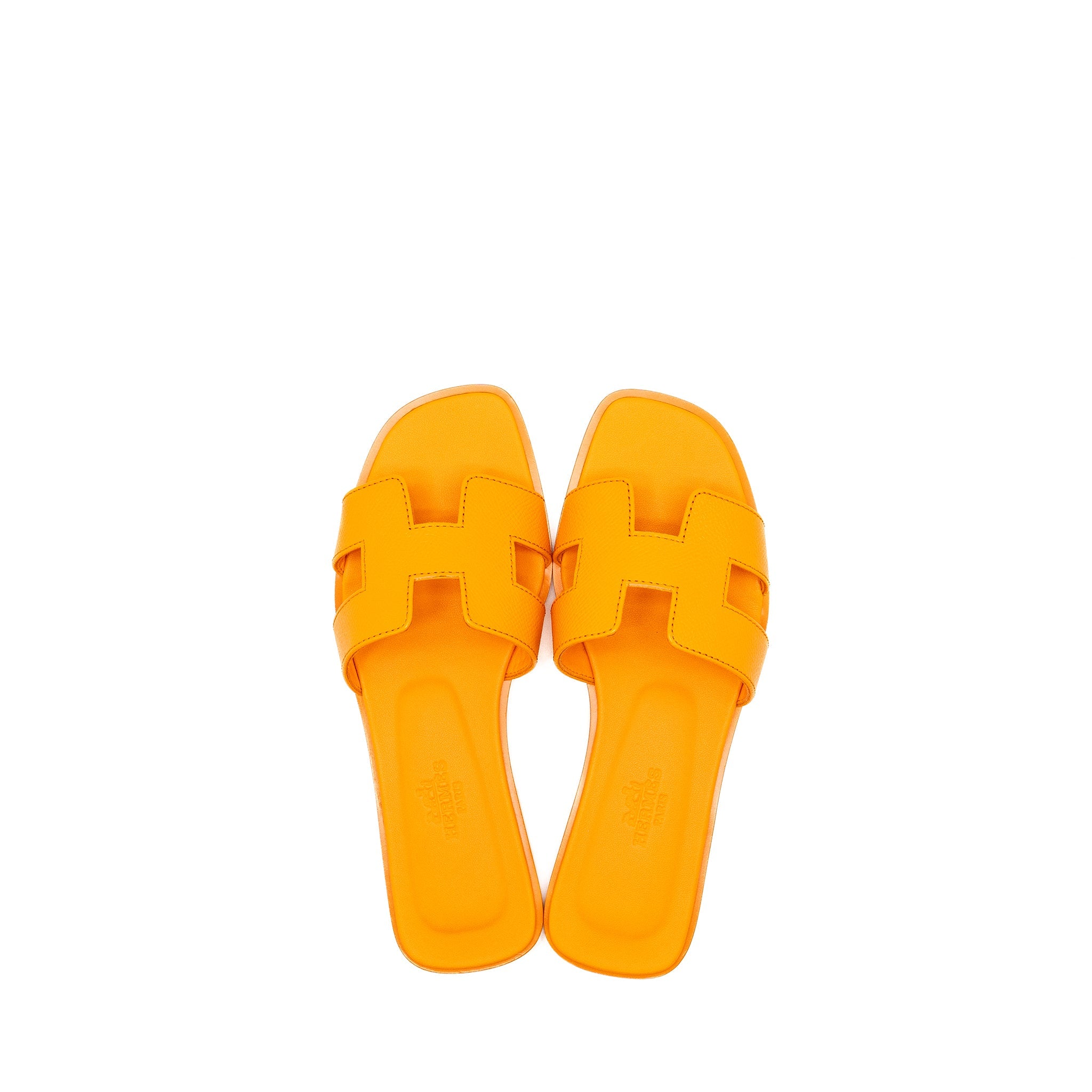 hermes-size-34-oran-sandals-epsom-orange