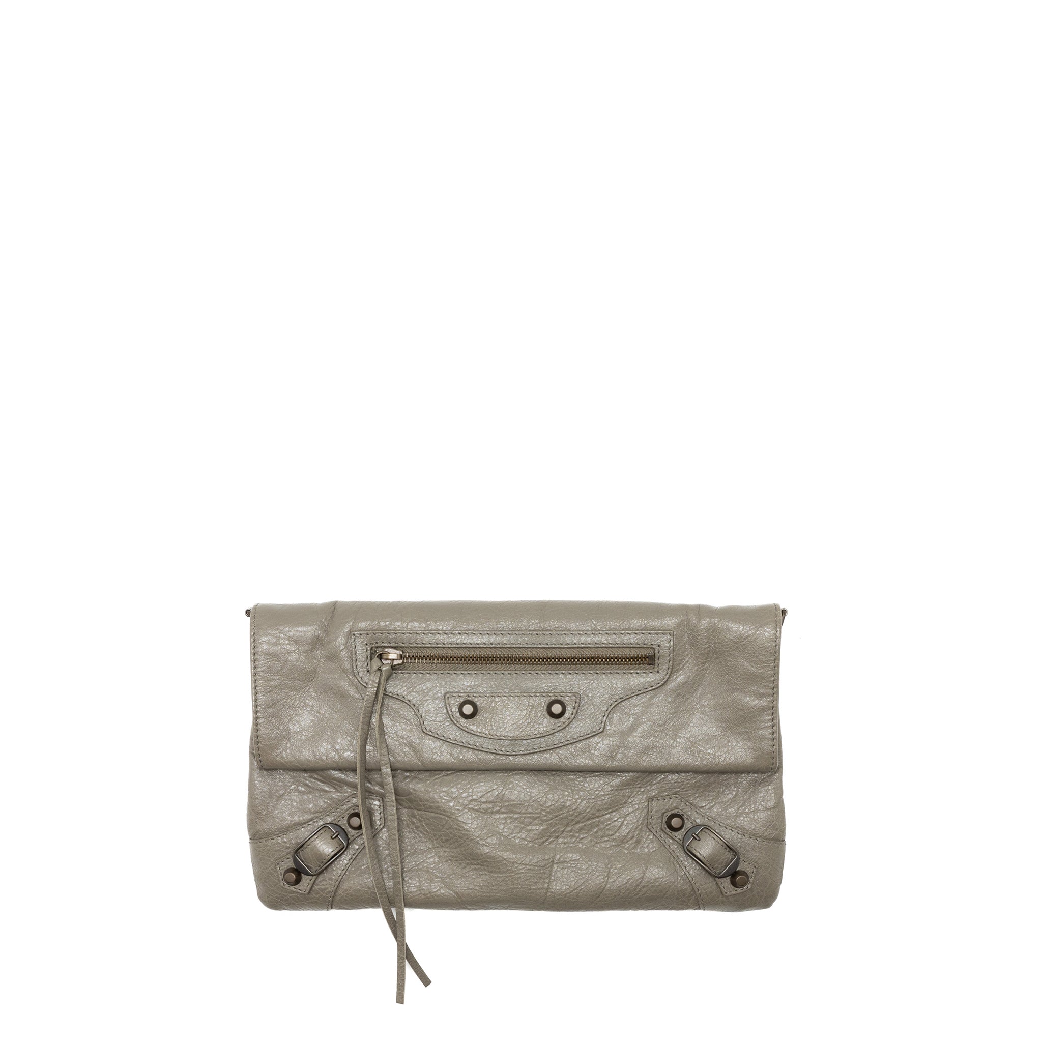 balenciaga-city-fold-clutch-shoulder-bag-grey-ruthenium-hardware