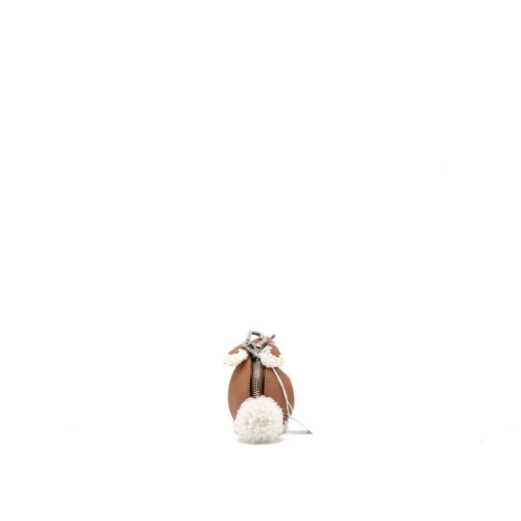 loewe-bunny-charm-leather-tan-white-shw