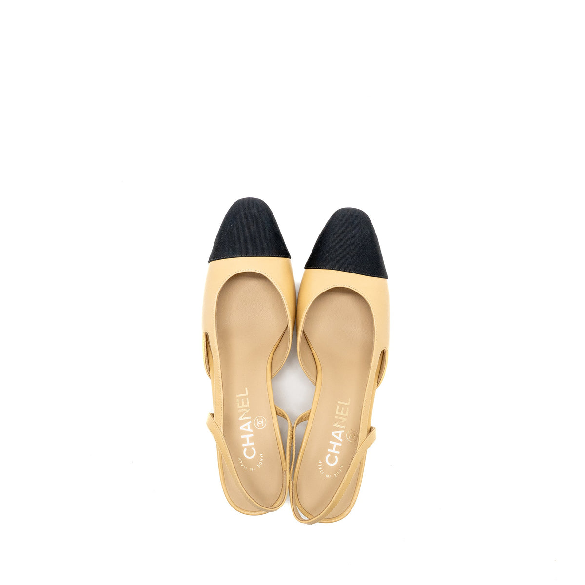 chanel-size-37-5-sling-back-beige-black-copy