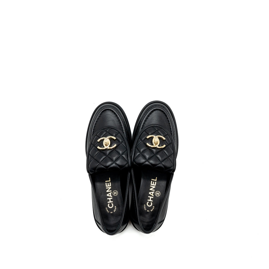 chanel-size-36-cc-turnlock-loafers-black-lghw