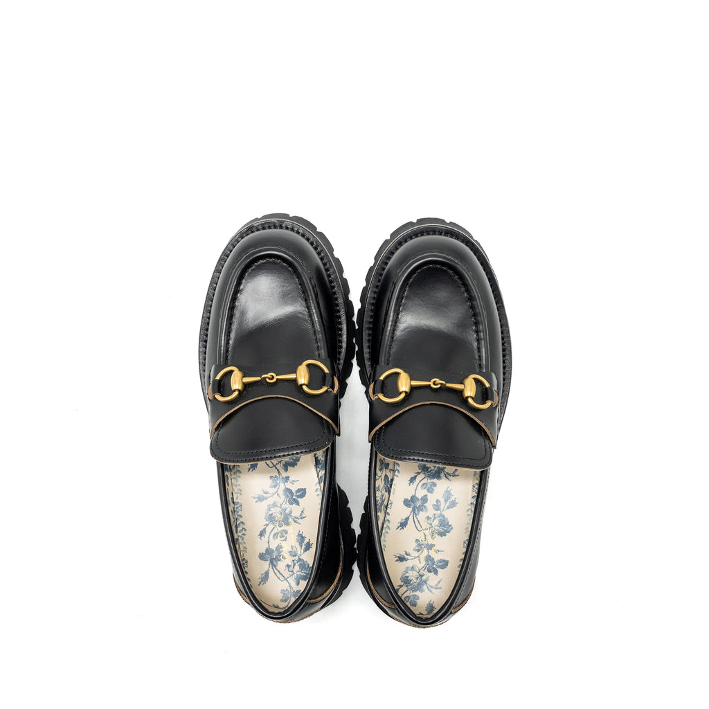 gucci-size-38-jordan-loafer-calfskin-black-ghw-1