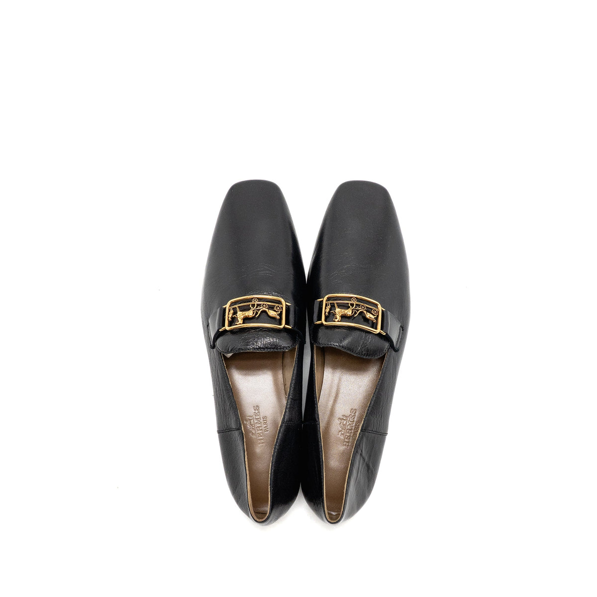 hermes-size-37-time-loafer-leather-black-ghw