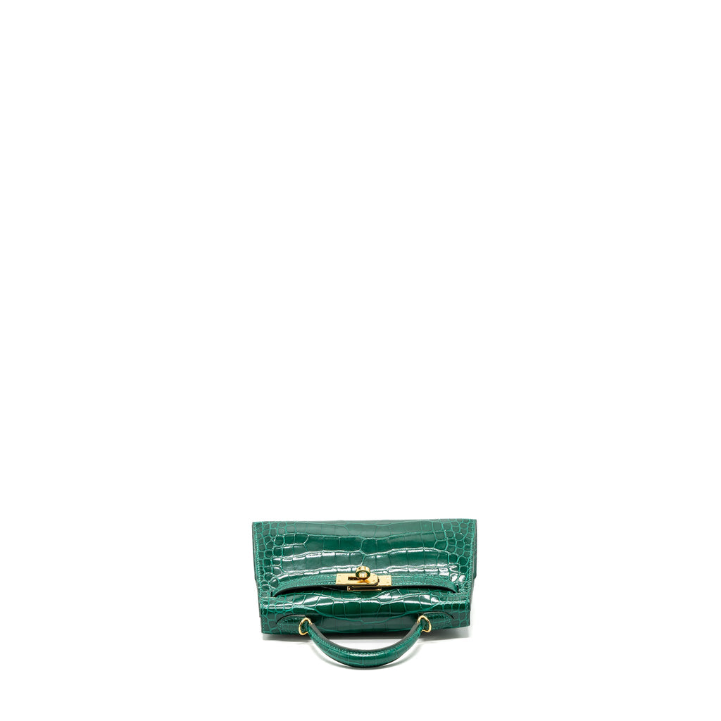 hermes-mini-kelly-ii-alligator-mississippiensis-lisse-6q-vert-emeraude-ghw-stamp-z