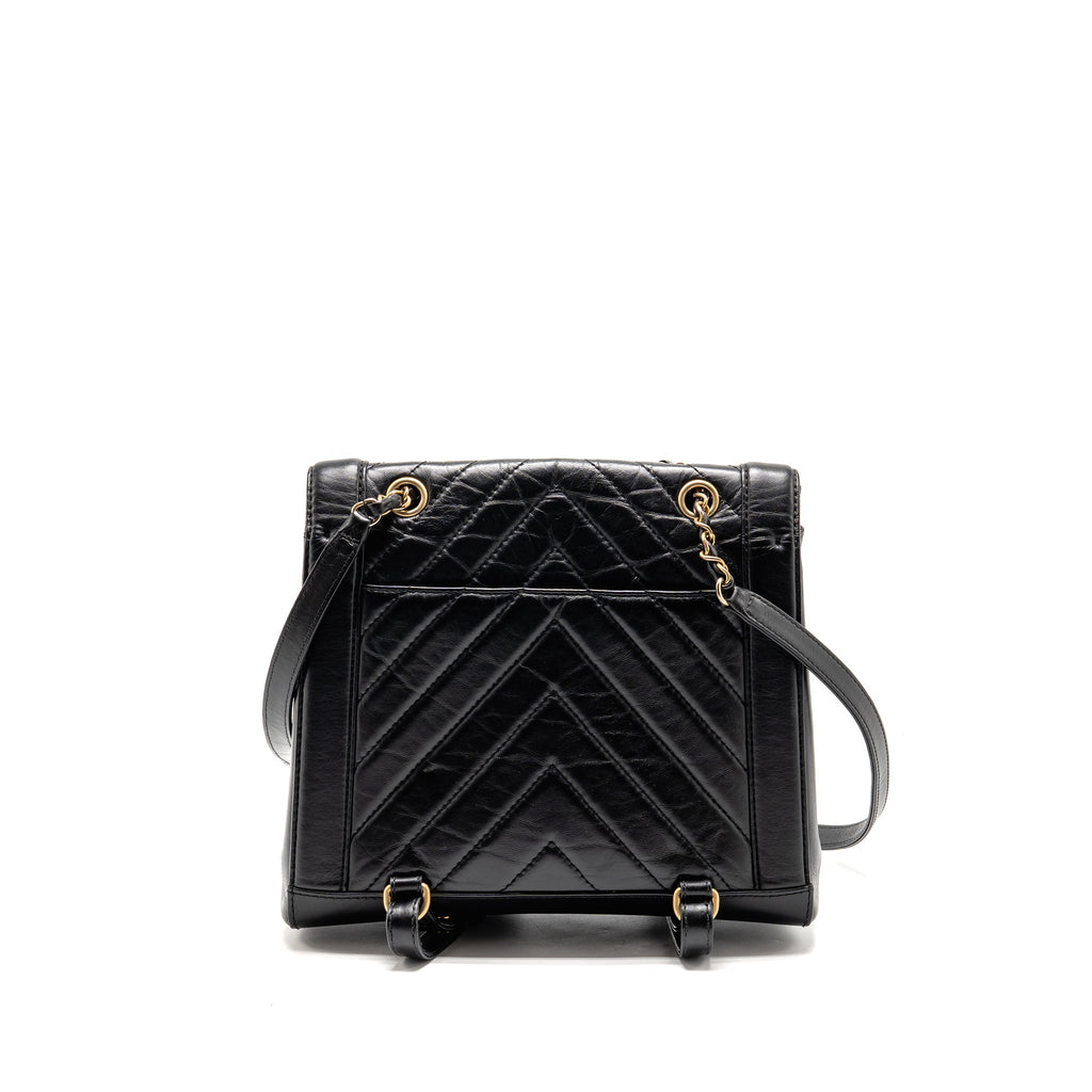 chanel-chevron-frame-quilted-backpack-aged-calfskin-black-ghw