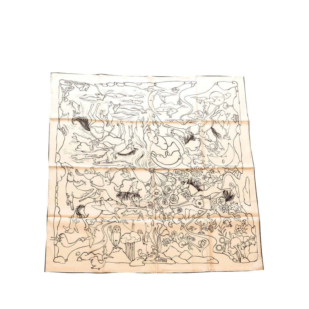 hermes-90-90-silk-scarf-mille-et-un-lapins-white-black