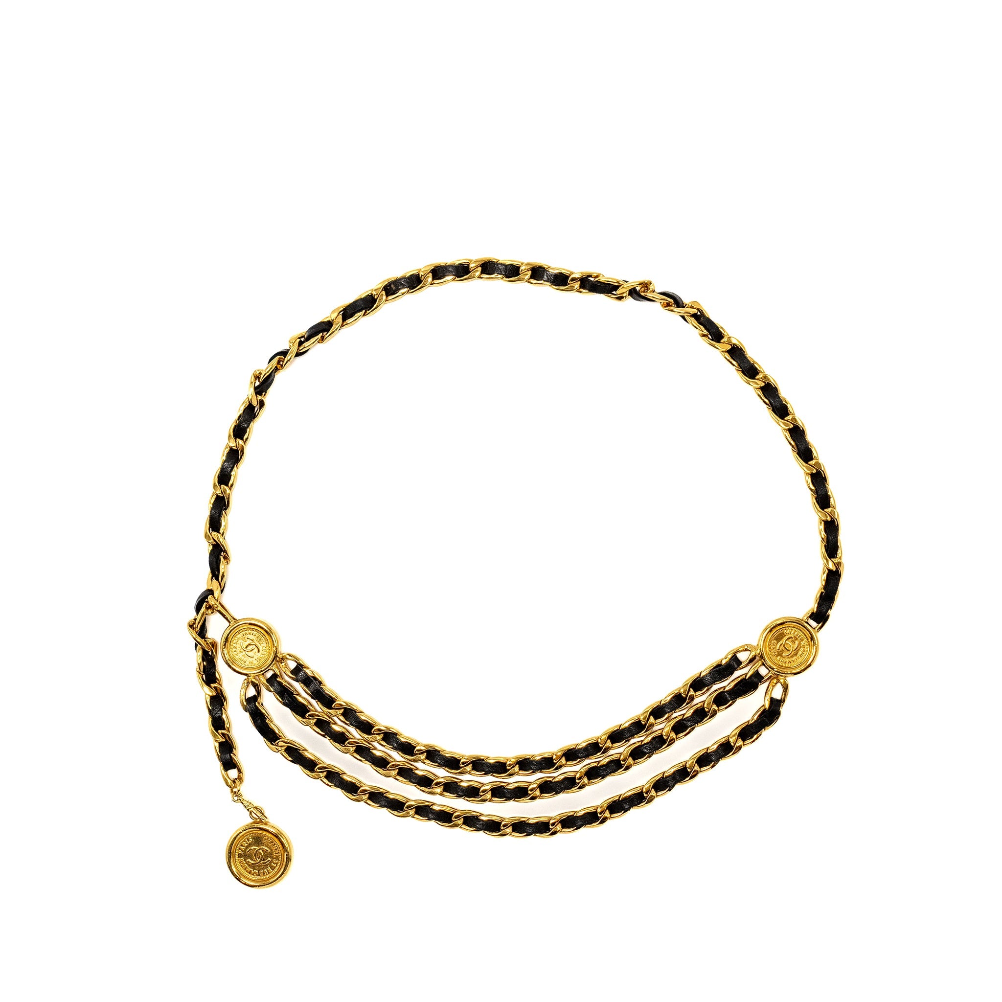chanel-vintage-3-tier-strand-leather-chain-belt-lambskin-gold-tone