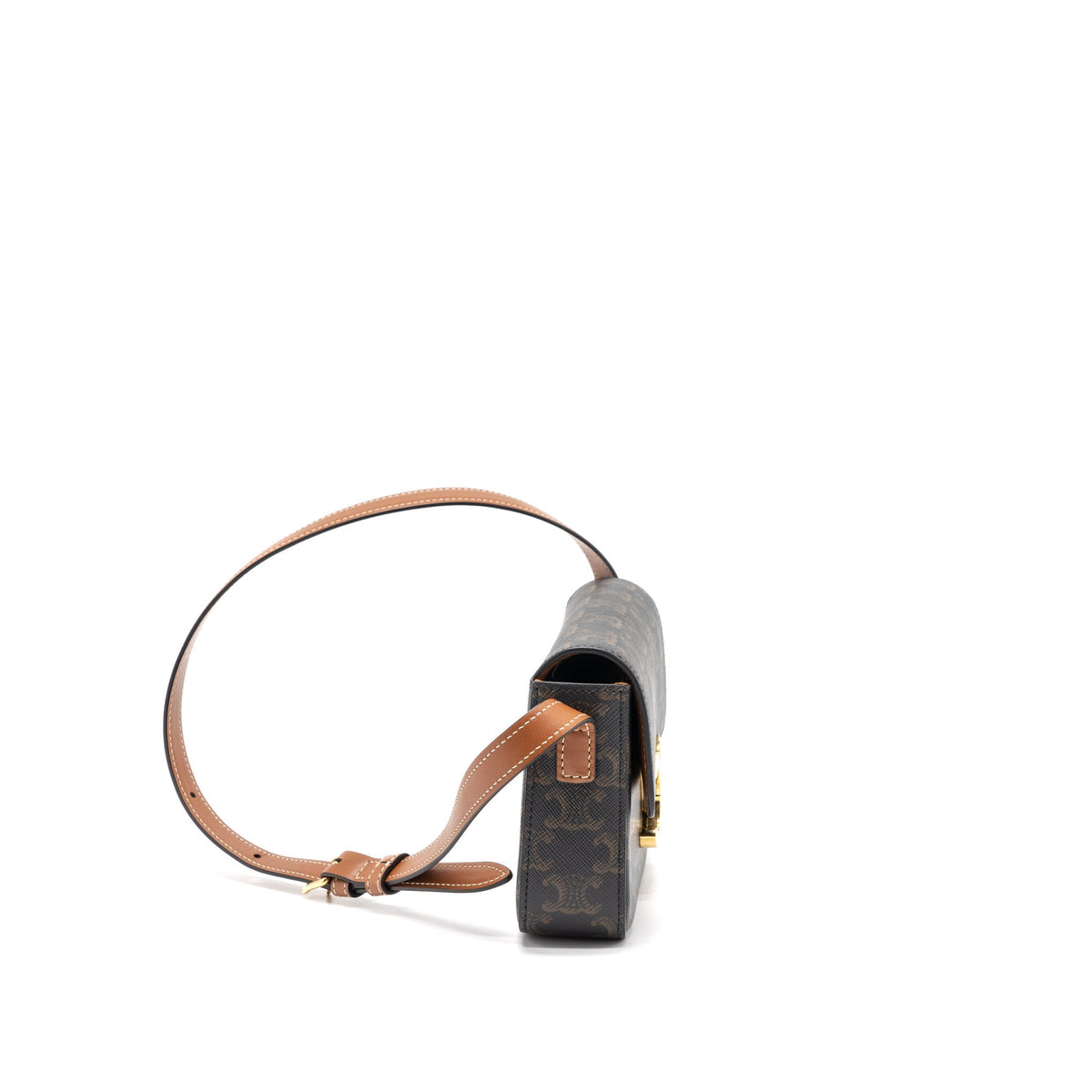 celine-triomphe-shoulder-bag-calfskin-triomphe-canvas-brown-multicolour-ghw