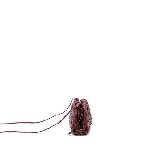 bottega-veneta-mini-pouch-lambskin-dark-red-ghw