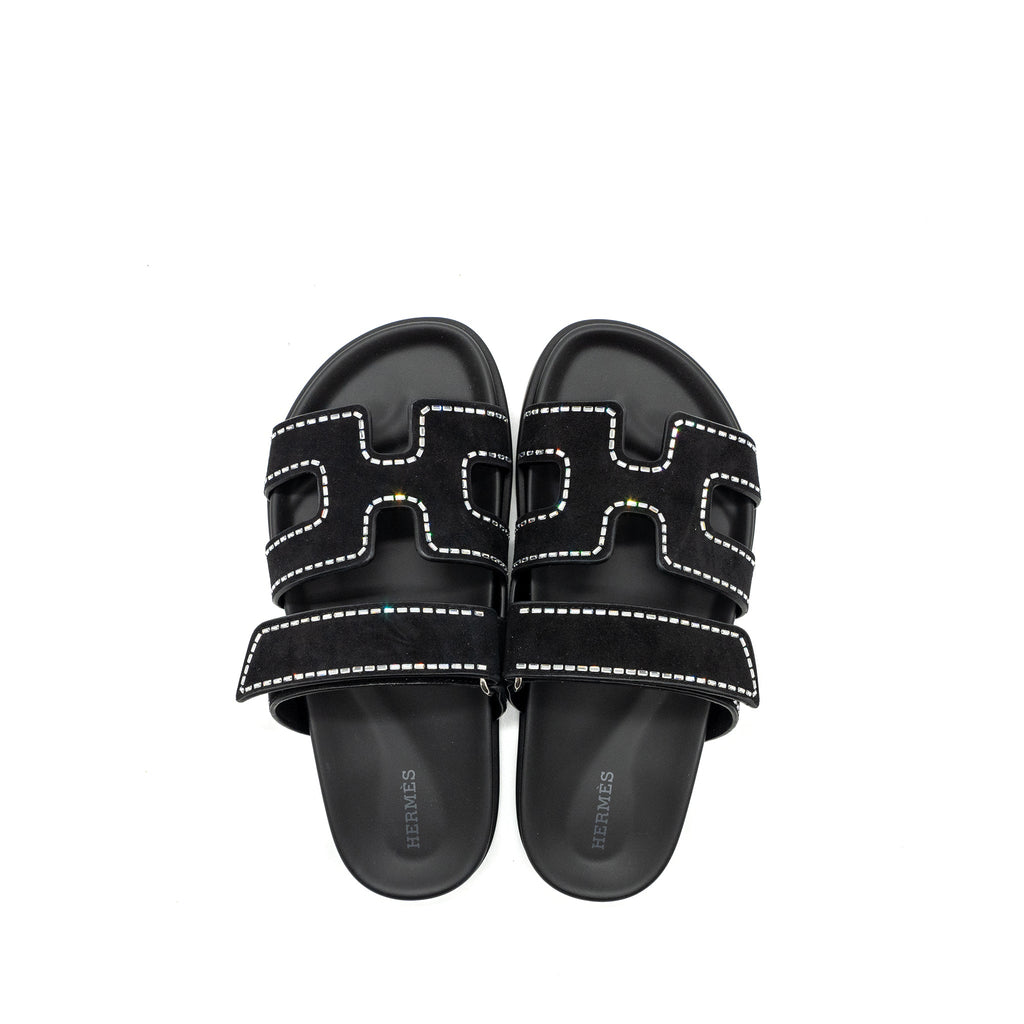 hermes-size-37-chypre-sandals-suede-crystal-black