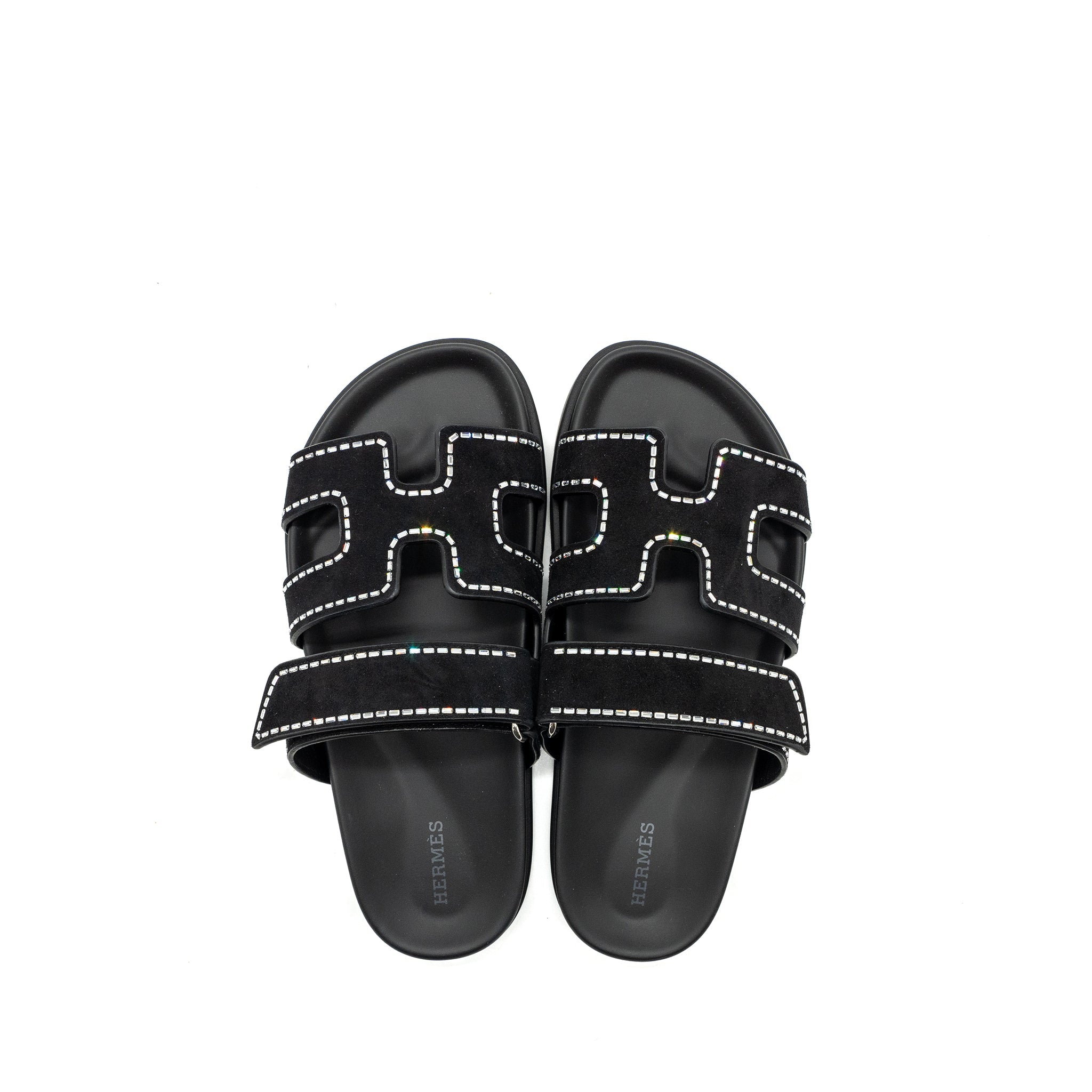 hermes-size-37-chypre-sandals-suede-crystal-black