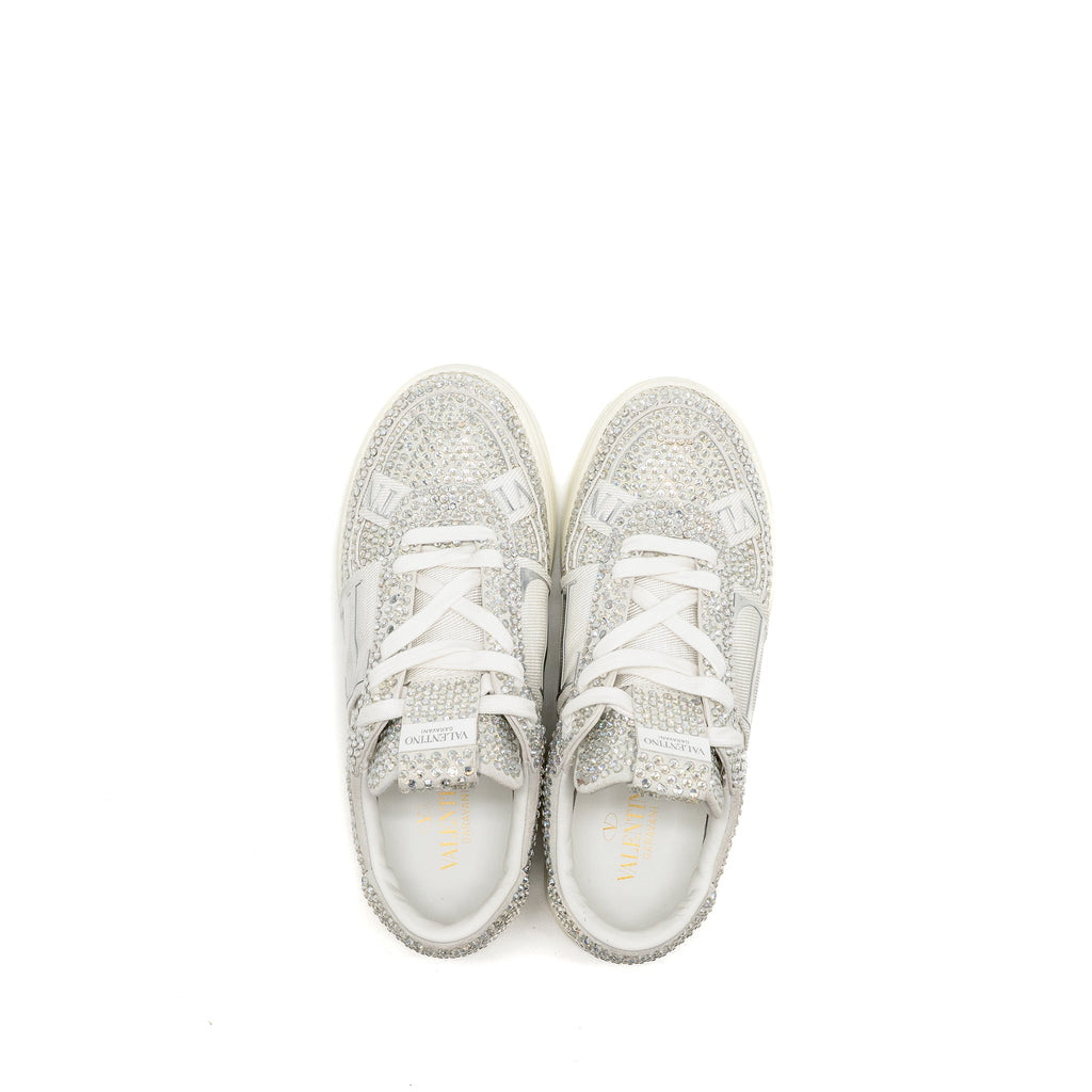 valentino-size-37-5-vltn-crystal-embellished-sneaker-calfskin-white-silver