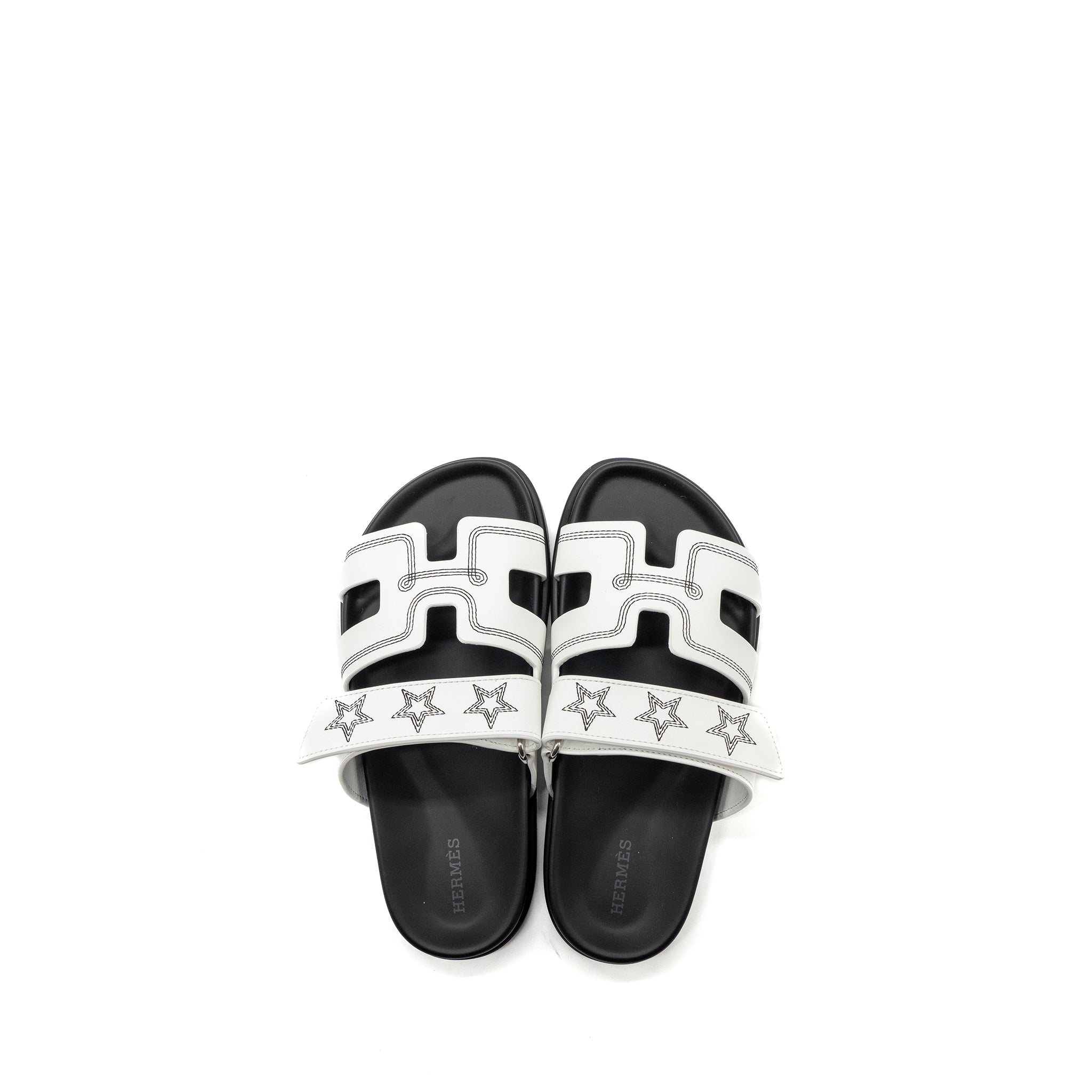 hermes-size-36-5-chypre-sandals-star-embroidered-white