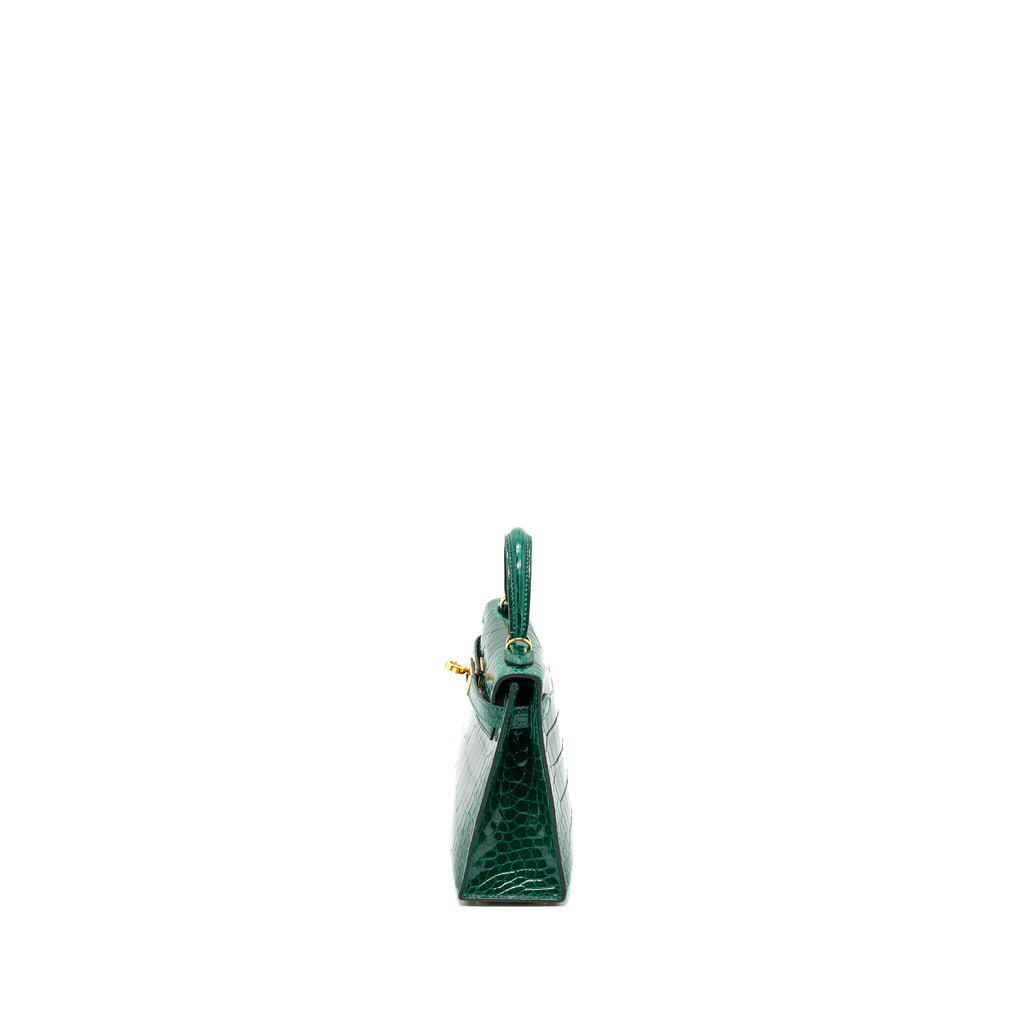hermes-mini-kelly-ii-alligator-mississippiensis-lisse-6q-vert-emeraude-ghw-stamp-z