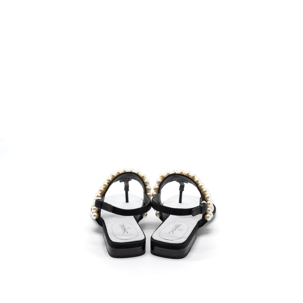 chanel-22b-size-36-flip-flops-sandals-pearl-leather-fabric-black-shw