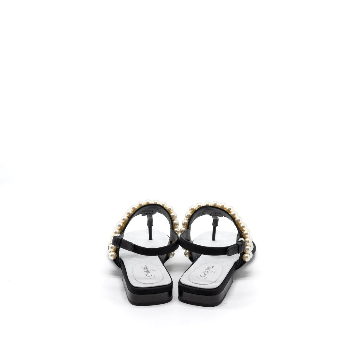 chanel-22b-size-36-flip-flops-sandals-pearl-leather-fabric-black-shw