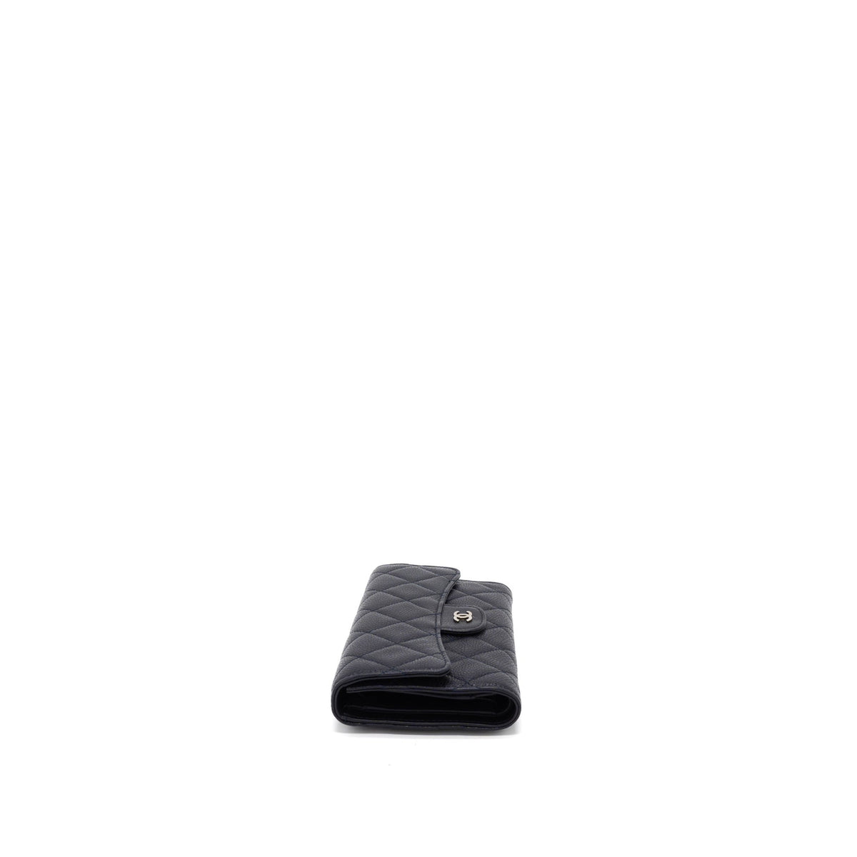 chanel-classic-quilted-flap-long-wallet-caviar-dark-blue-shw