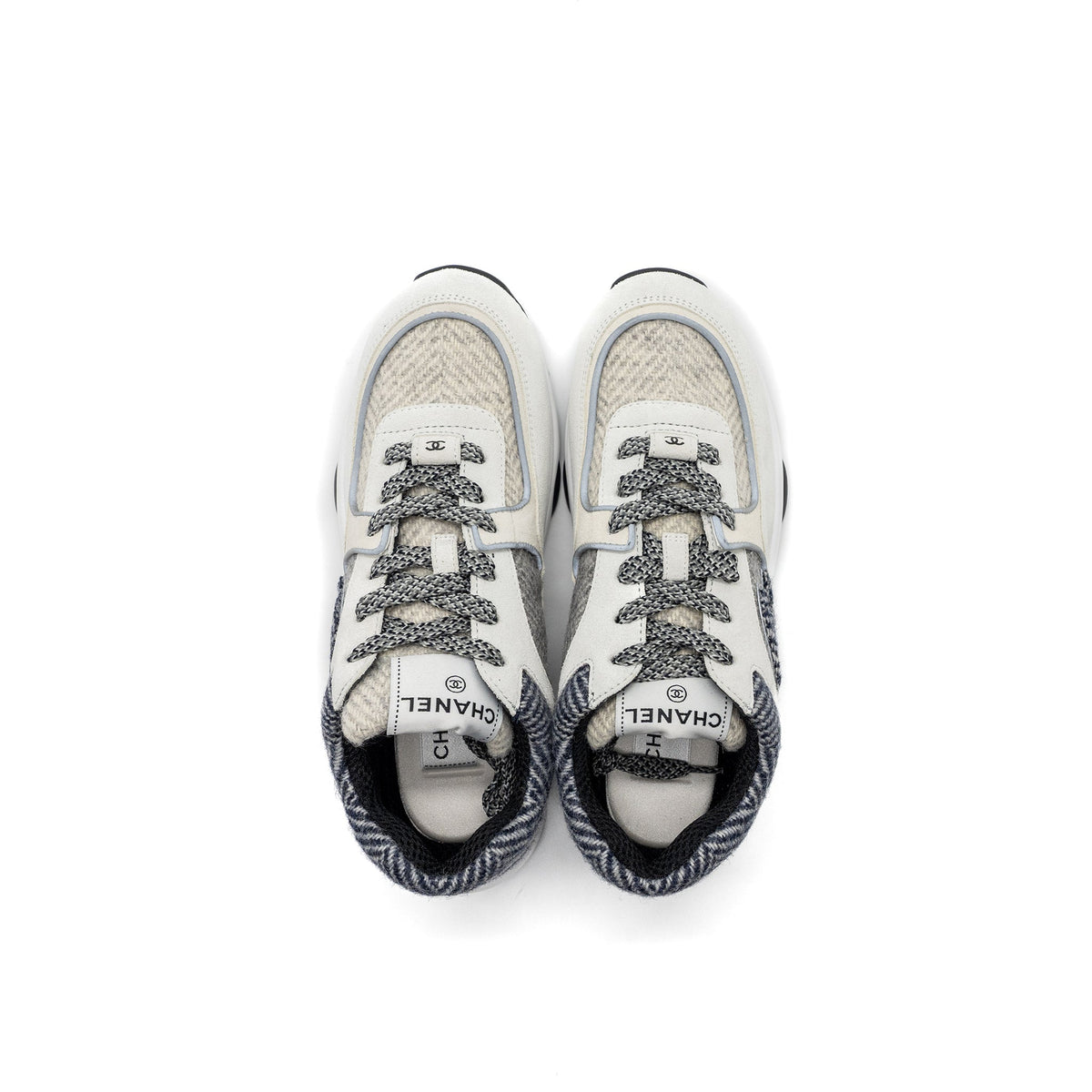 chanel-size38-5-cc-logo-sneakers-suede-leather-fabric-light-grey